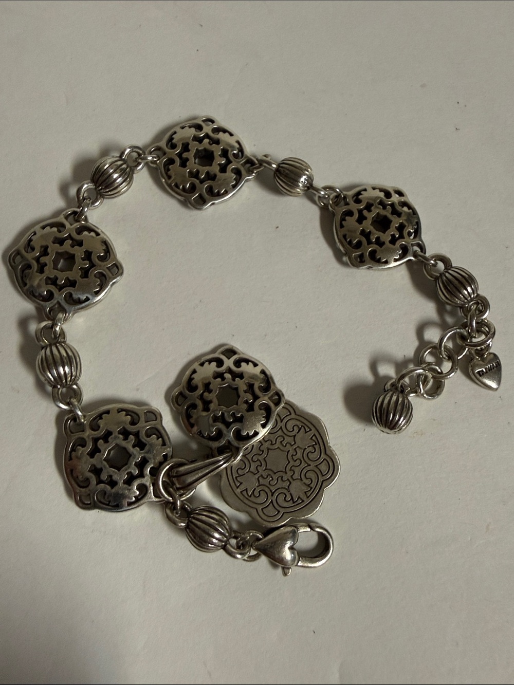 Brighton Silver Filigree Link Bracelet - Women's Jewelry